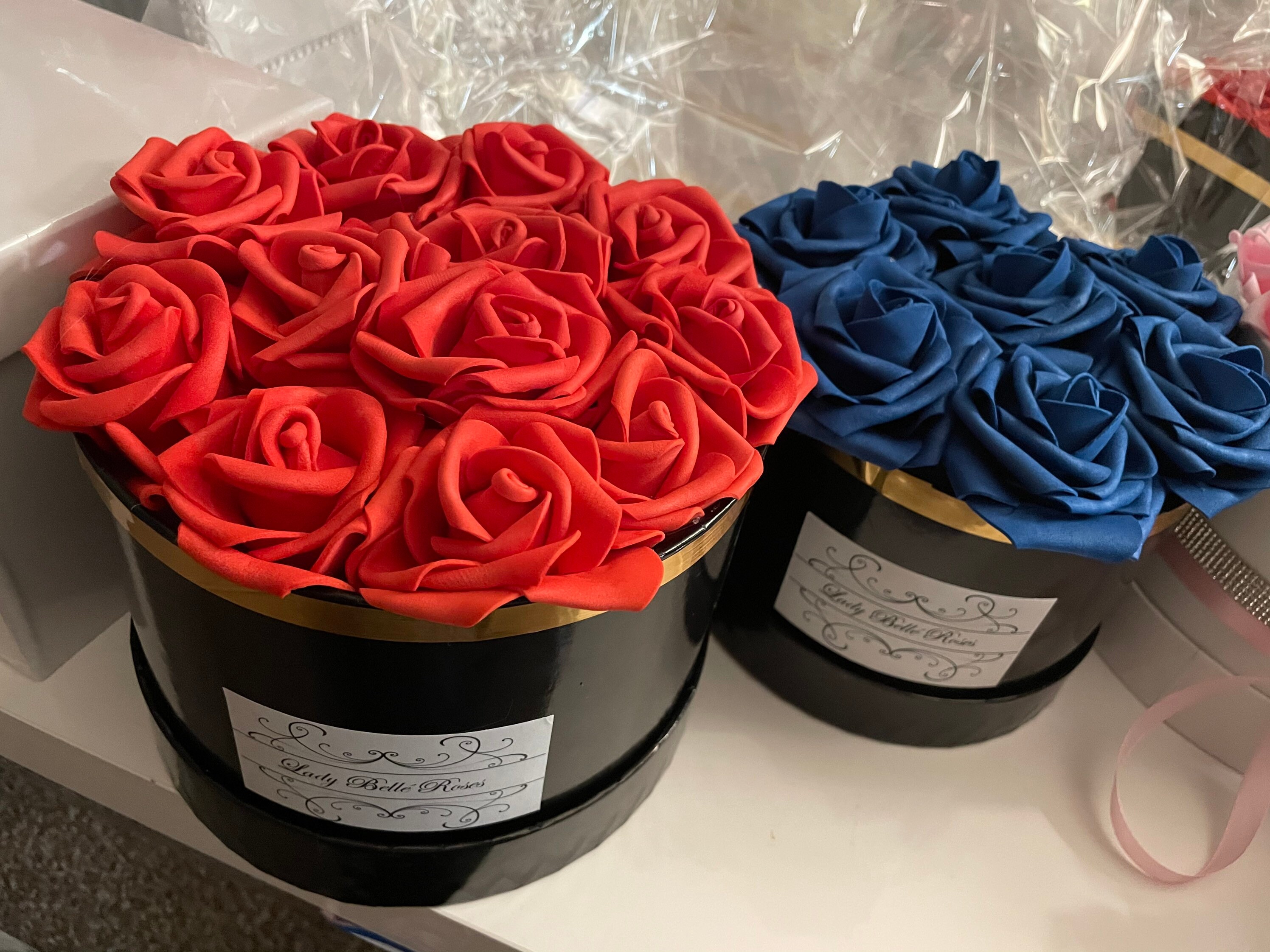 Glam Rose Box RoundPreserved Roses Box Forever Roses Gifts Etsy