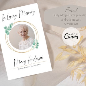 Funeral Program | Obituary Template | Memorial Program | In Loving Memory | Order of Service | Celebration of Life