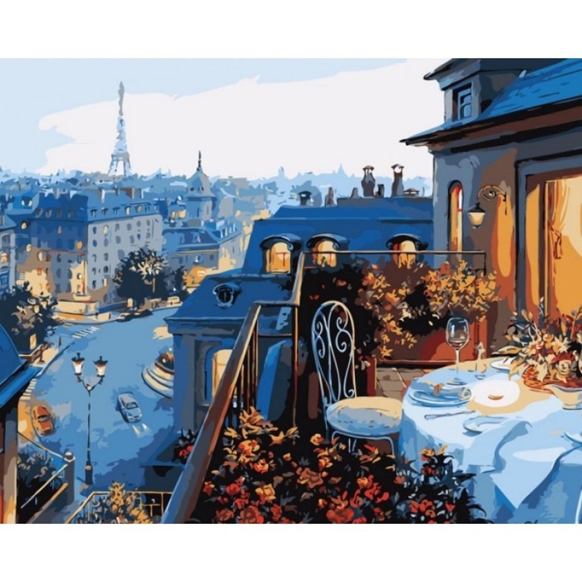 Paris Paint by Numbers KIT mit Rahmen Frankreich lackiert Etsy.de