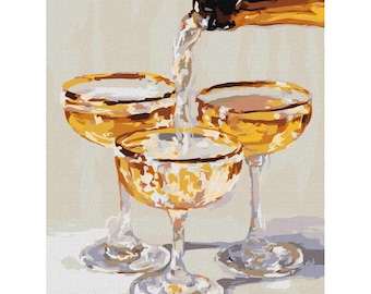 ¡SALUD! - Kit de pintura por números con marco. Kit para colorear por números. Kit para colorear para adultos. Hecho en Ucrania.