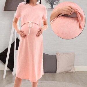 LohusaHamile 8070 Chemise de nuit pour la maternité, l&#39;allaitement et l&#39;allaitement, pour sac d&#39;hôpital et vêtements d&#39;intérieur