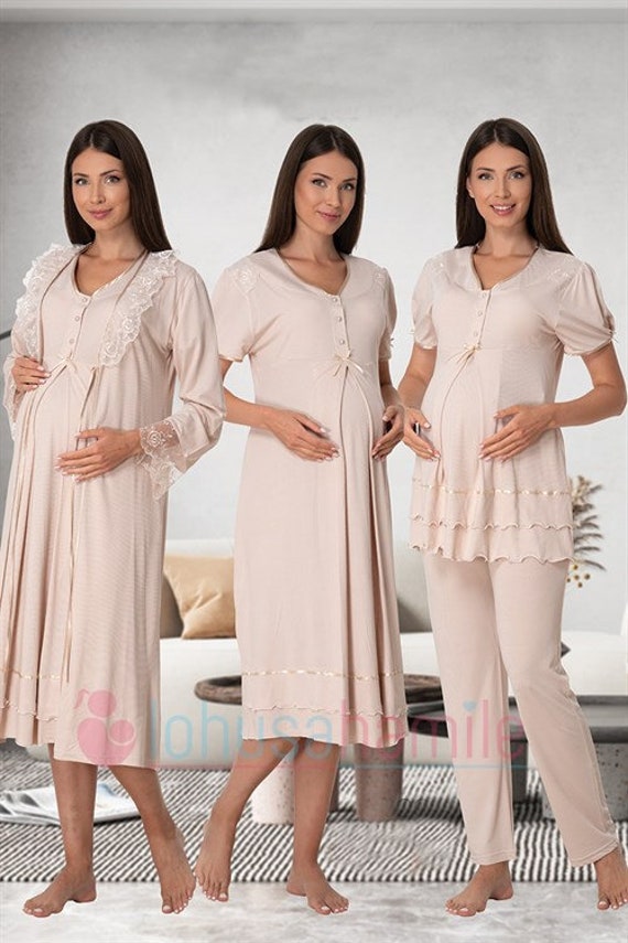 Lohusahamile 8026 Milky Brown Maternity Pajamas Maternity