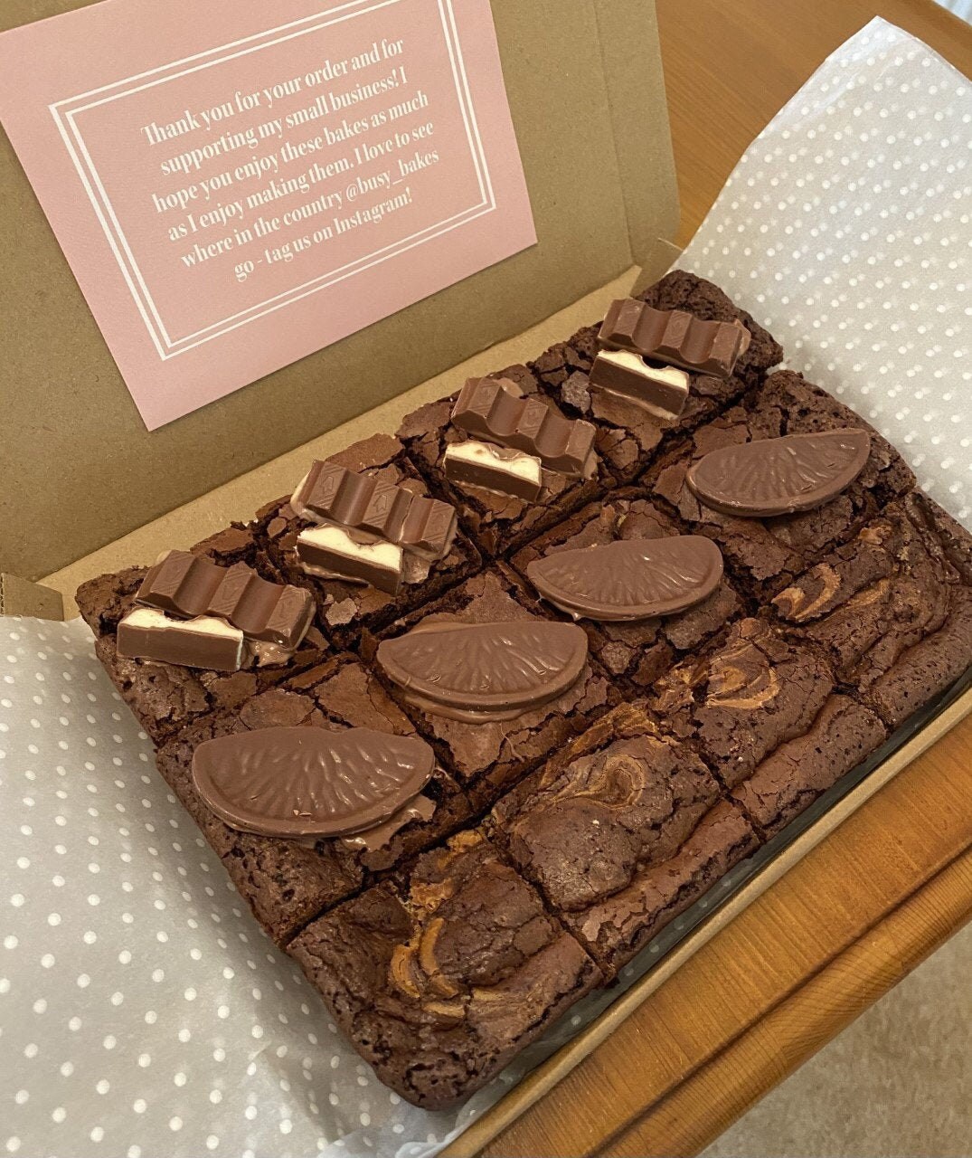 12 Postal Brownies Letterbox Brownies Etsy UK
