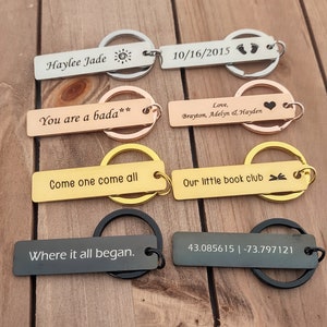 Personalized Keychain Keytag Graduation Baptism Team Spirit Sports Highschool Bridesmaid Proposal Pet Tag Memorial Service Church Event