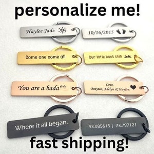 Custom Keychain Metal High Quality Employee Gift Idea Event Hosting Favor Wholesale Business Handwriting Key Chain Personalized Roommate GPS