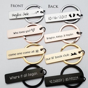Customized Keychain Vacation Trip Employee Appreciation Gift Idea Church Event Wholesale Bulk Business Key Chain Personalized Roommate