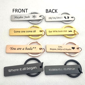 Customized Keychain Vacation Trip Employee Appreciation Gift Idea Church Event Wholesale Bulk Business Key Chain Personalized Roommate