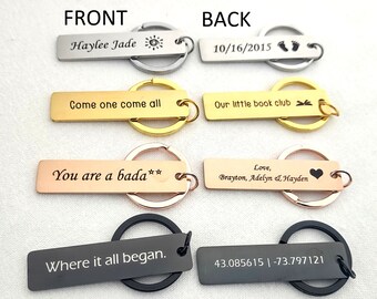 Customized Keychain Vacation Trip Employee Appreciation Gift Idea Church Event Wholesale Bulk Business Key Chain Personalized Roommate