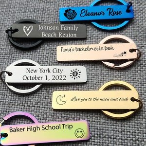 Customized Keychain Vacation Trip Employee Appreciation Gift Idea Church Event Wholesale Bulk Business Key Chain Personalized Roommate