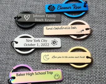 Customized Keychain Vacation Trip Employee Appreciation Gift Idea Church Event Wholesale Bulk Business Key Chain Personalized Roommate