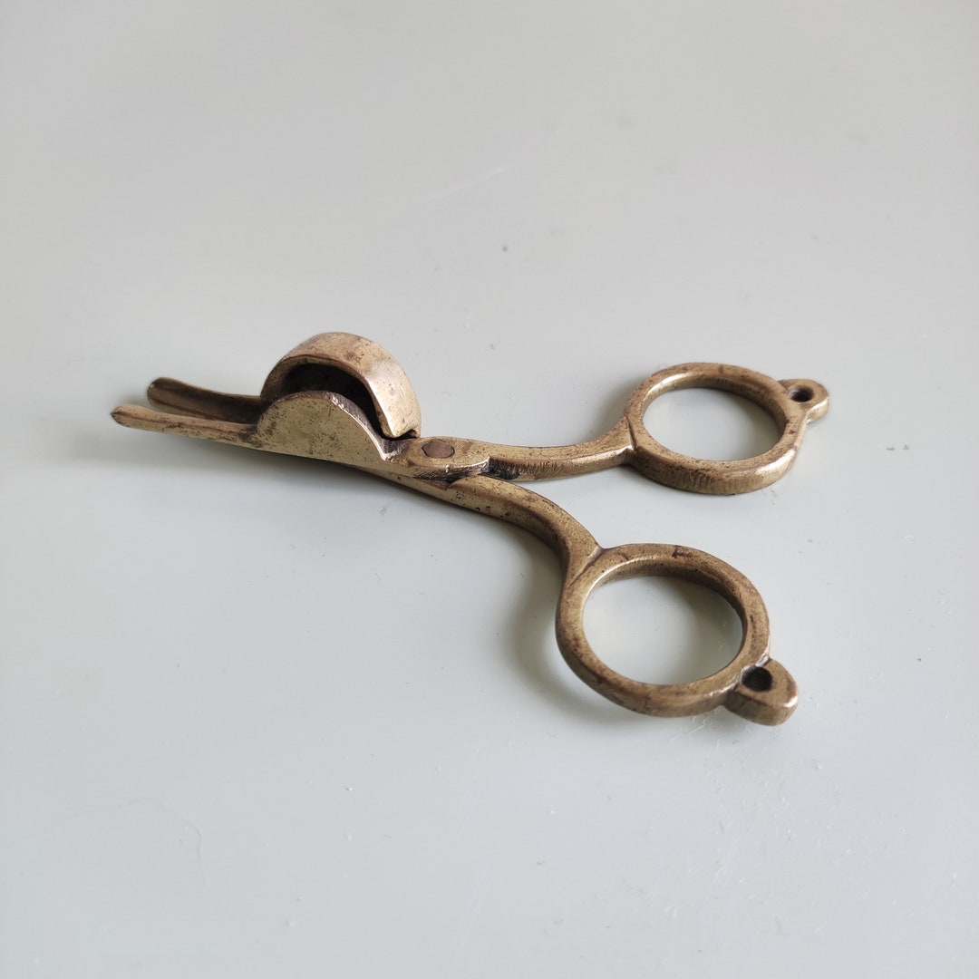 Antique Brass Candle Snuffer Scissors for Candles and Oil Etsy