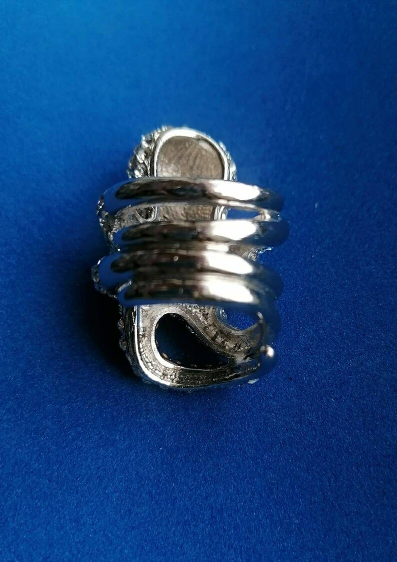 Octopus ring tentacles pav\u00e8 of vintage rhinestones