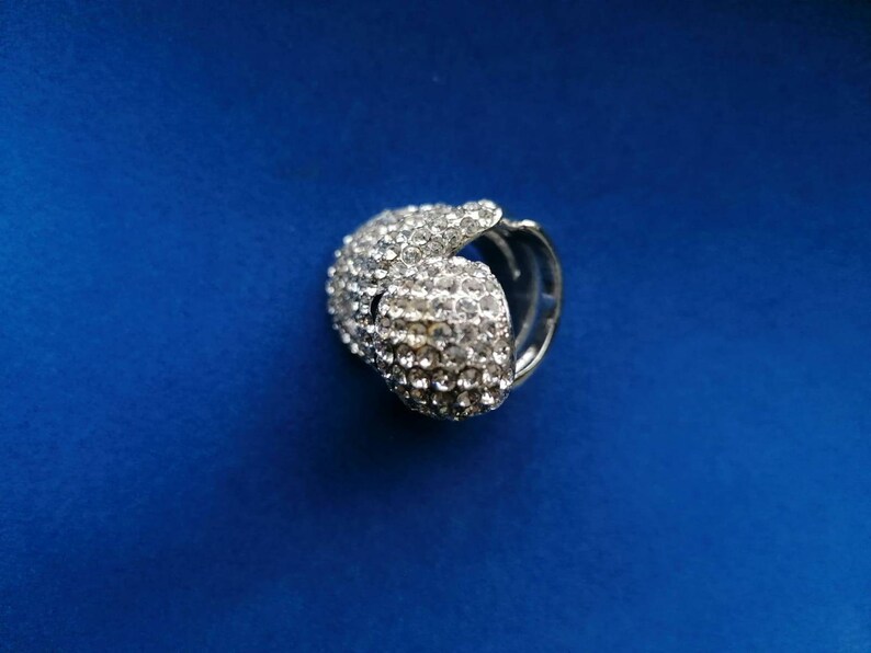 Octopus ring tentacles pav\u00e8 of vintage rhinestones