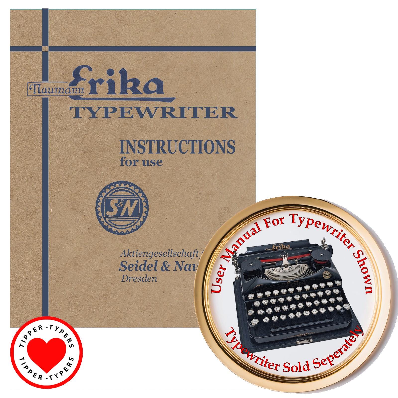 アンティーク タイプライター ケース付き ドイツ Naumann ERIKA Vintage Typewriter Erika - Etsy