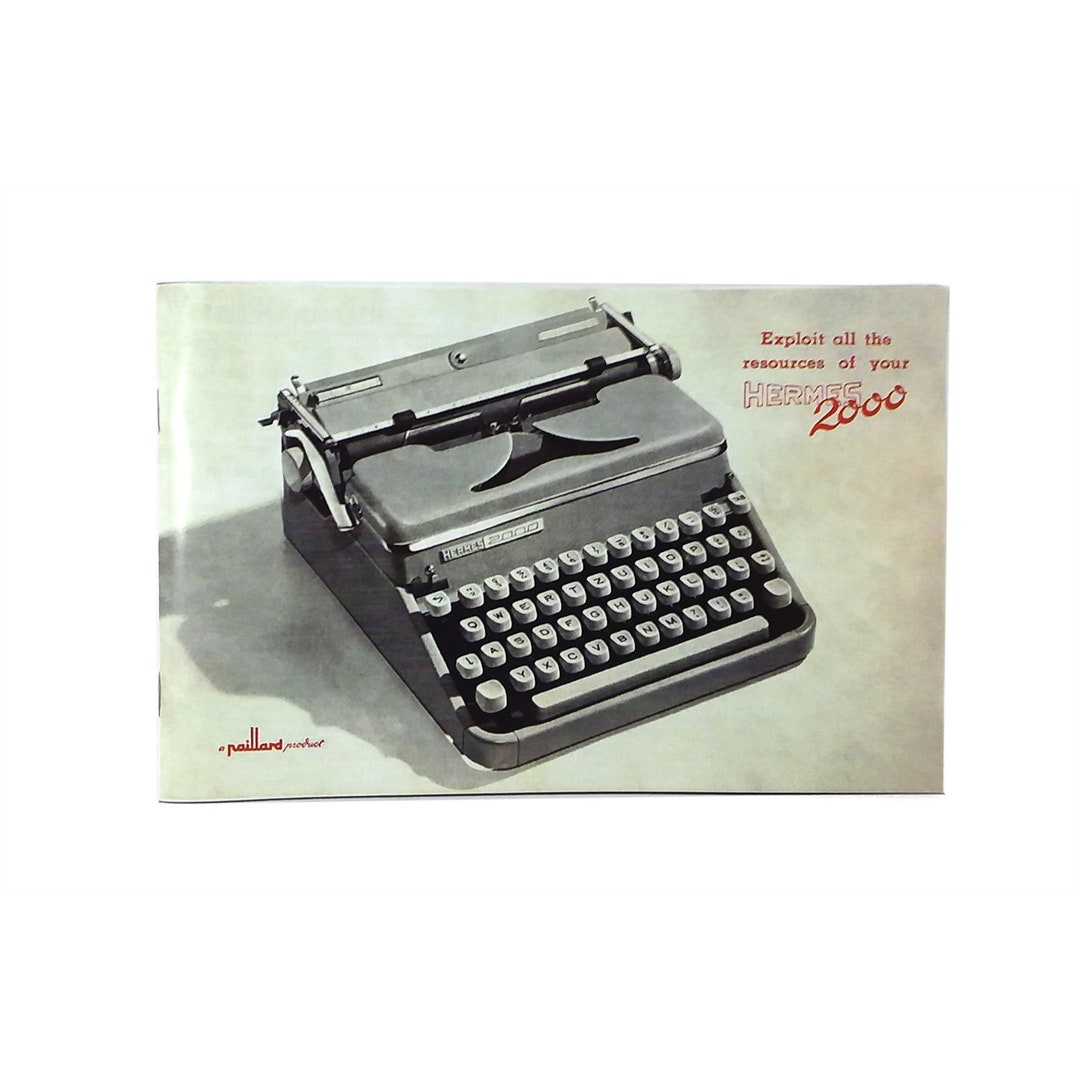 Hermes 2000 Typewriter User Instruction Manual Etsy