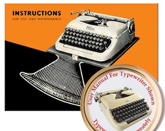 Manual de instrucciones del usuario de la máquina de escribir Erika 10