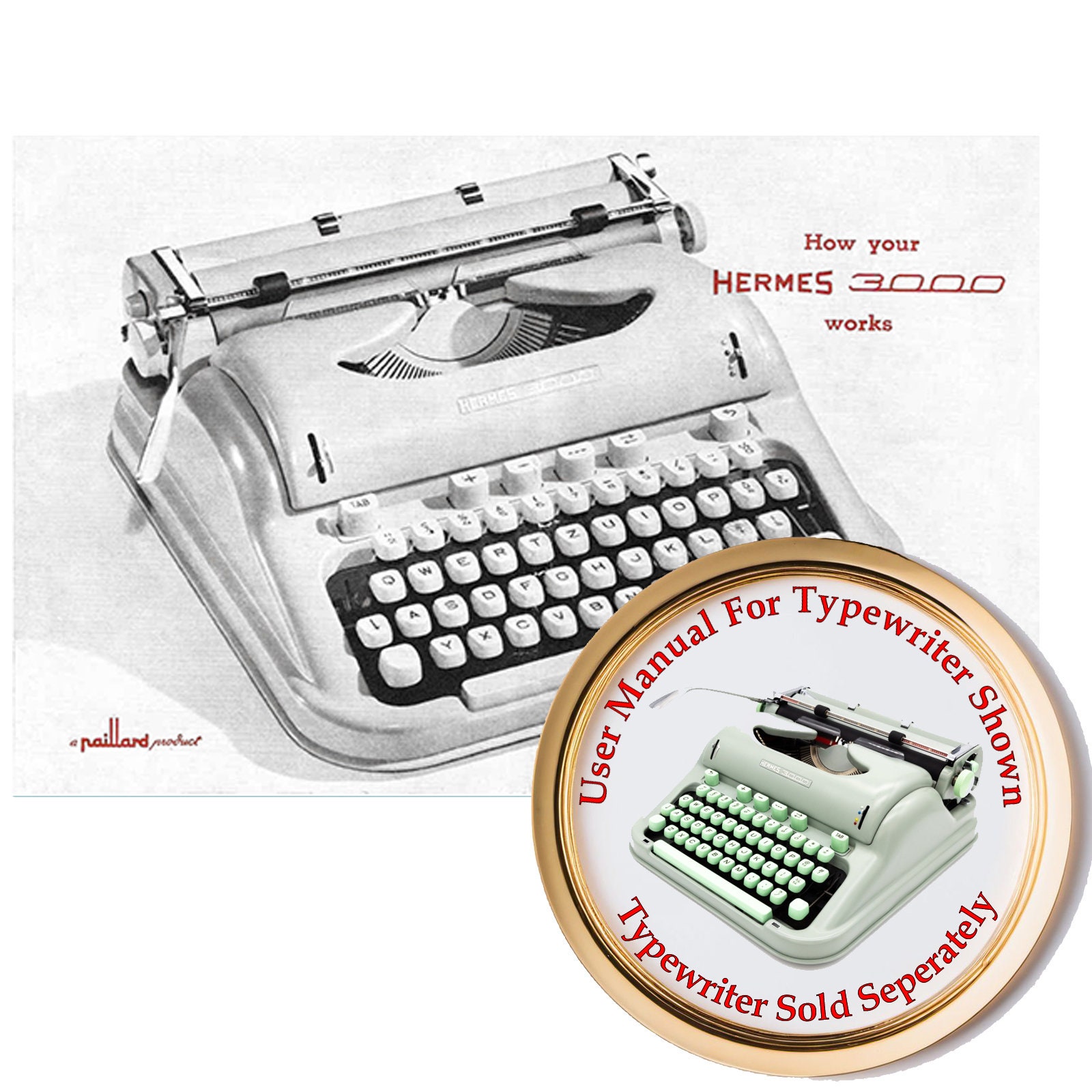 Hermes 3000 Typewriter - Etsy