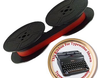 New Black & Red Ink Ribbon for a Hermes 2000 Typewriter Portable Black Key Model Vintage Portable Manual Replacement