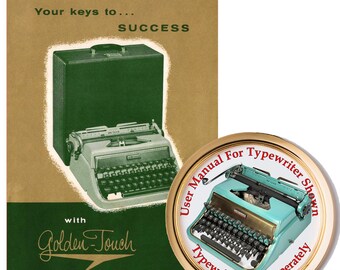 Manual de instrucciones para el usuario de la máquina de escribir Underwood De Luxe Golden Touch