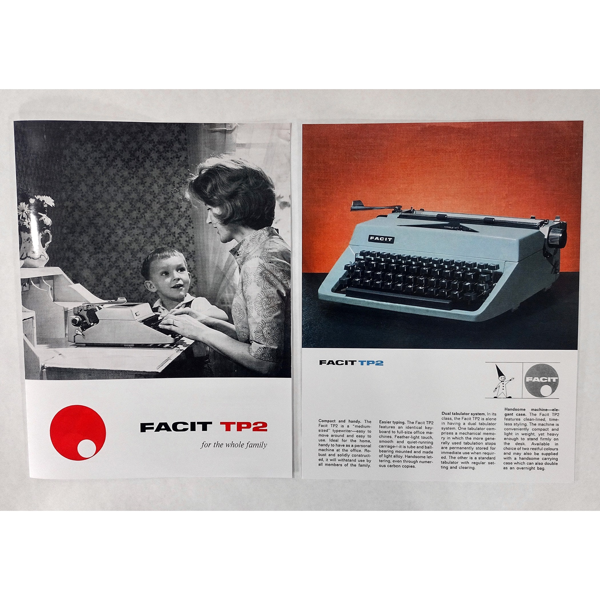 Macchina da scrivere portatile anni '60 – Facit – The House of Vintage