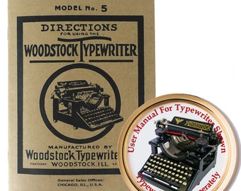 Woodstock Number 5 Typewriter User Instruction Manual