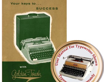 Manual de instrucciones para el usuario de la máquina de escribir Underwood Universal Golden Touch