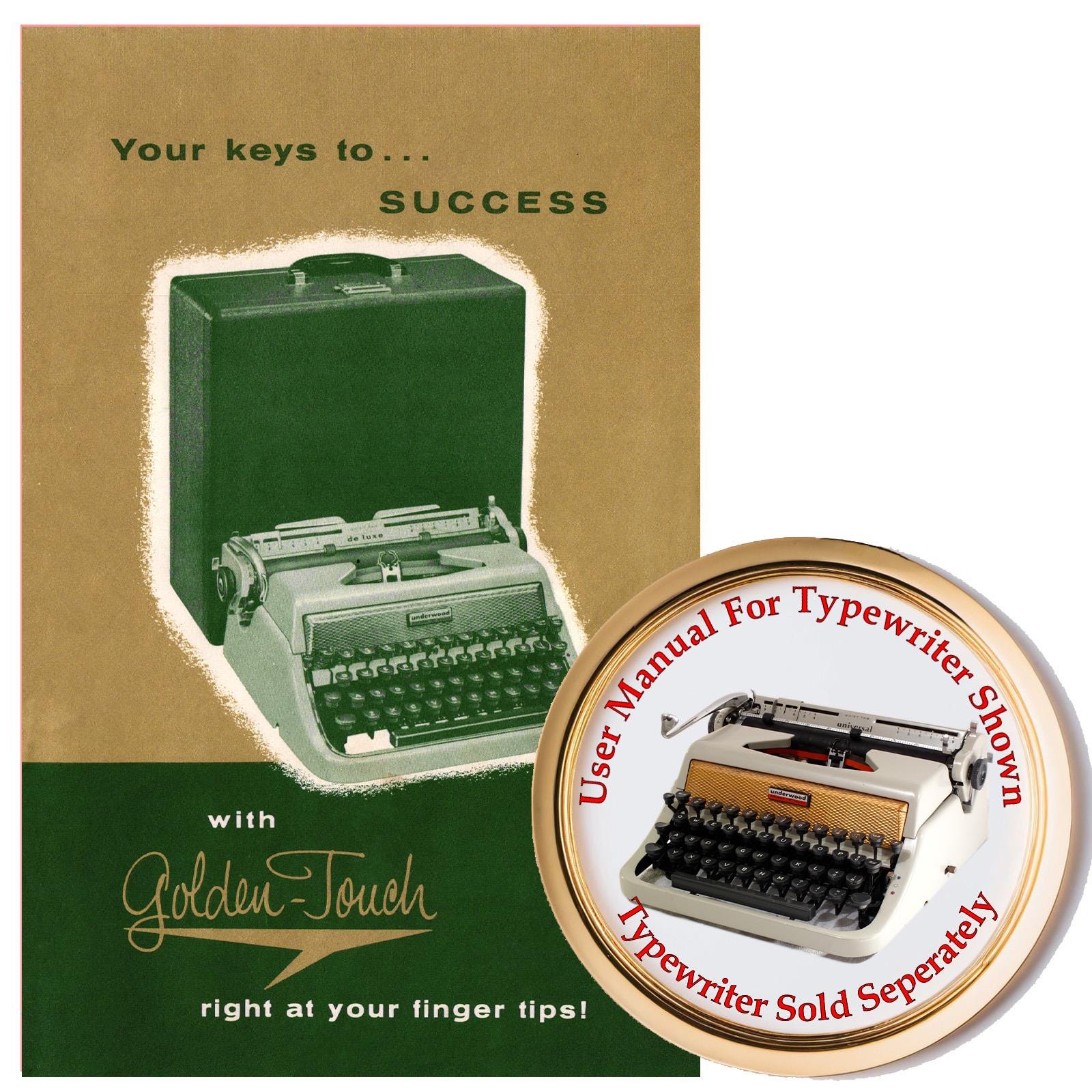 Underwood Golden Touch Typewriter - Etsy