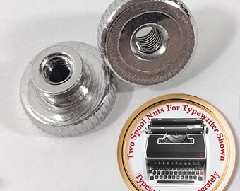 Two Thumb Nuts For An Olivetti Lettera 33 Typewriter. 1 Set of 2 Spool Nuts.