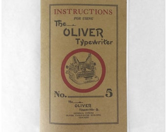 Oliver 5 Typewriter User Instruction Manual