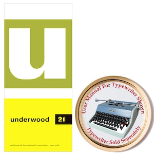 Olivetti - Underwood 21 Typewriter User Instruction Manual