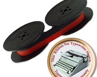 New Black & Red Ink Ribbon for a Hermes 2000 Typewriter Portable Green Key Model Vintage Portable Manual Replacement