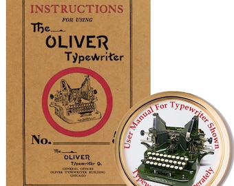 Oliver 5 Typewriter User Instruction Manual