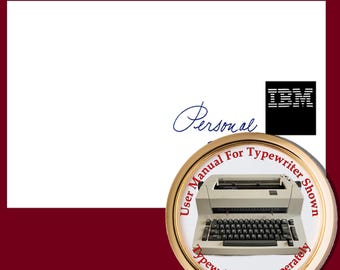 Manual de la máquina de escribir IBM Personal Writer. Edición para nuevos usuarios. Documento técnico robusto para oficina. Manual de usuario de máquina clásica.