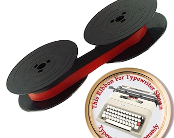 Nueva cinta de tinta negra y roja para máquina de escribir Olivetti Lettera 35 o 35i, estilo vintage, portátil, de nailon.