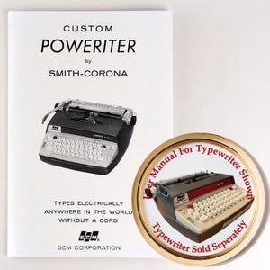Smith Corona Custom Poweriter Electric Typewriter User Instruction Owner's Manual SCM Guide