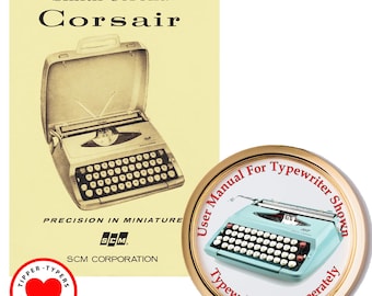 Manual del propietario de la máquina de escribir Smith Corona Corsair Manual de instrucciones Folleto del manual del usuario en inglés para amantes de las máquinas de escribir portátiles antiguas