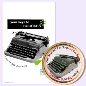 1950s Underwood Universal Typewriter User Instruction Manual. Booklet for Underwood Universal Typewriter.