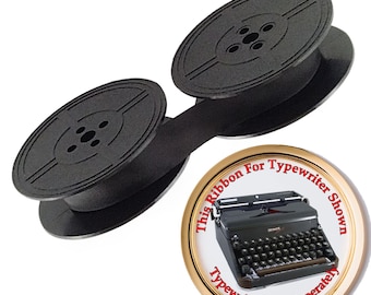 New Black Ink Ribbon for a Hermes 2000 Typewriter Portable Black Key Model Vintage Portable Manual Replacement