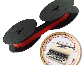 Nueva cinta de tinta negra y roja para máquina de escribir Olivetti Lettera 22, vintage, portátil, de nailon.