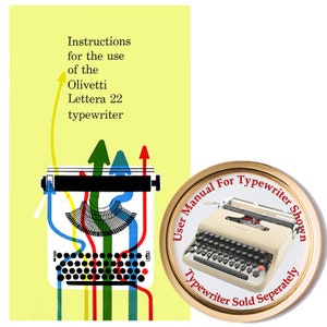 Olivetti Lettera 22 Typewriter User Instruction Manual