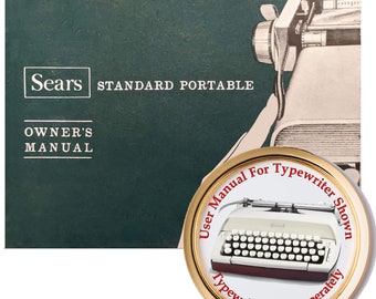 Manual de instrucciones del usuario de la máquina de escribir Sears Celebrity de la década de 1960