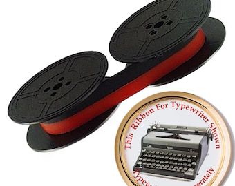 Cinta de tinta negra y roja nueva para máquina de escribir Royal Quiet DeLuxe, modelo vintage portátil manual de 1948-1950, diseño Dreyfuss.