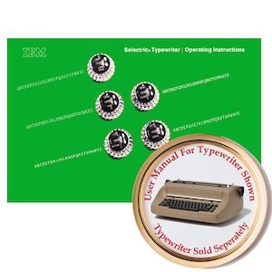 IBM Selectric Typewriter User Instruction Manual