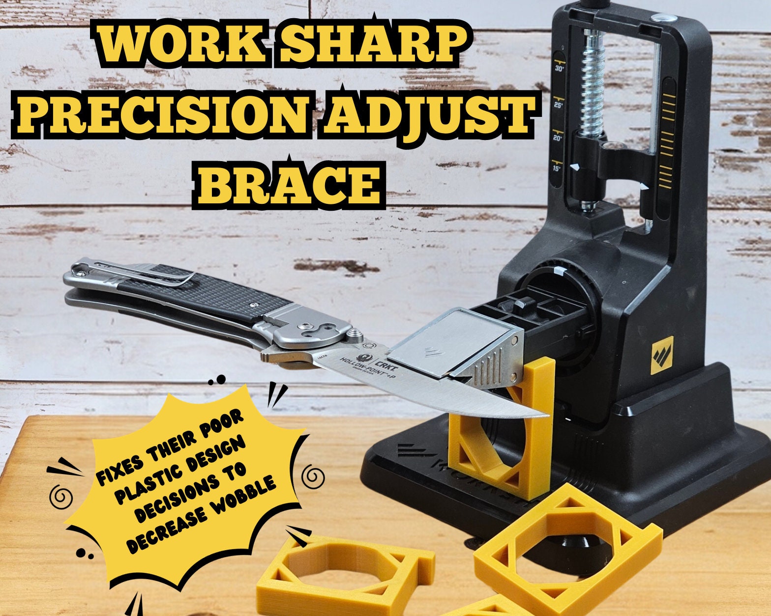 Worksharp Support Brace and Angle Setting Guides for Work Sharp Precision  Guide Knife Sharpener 