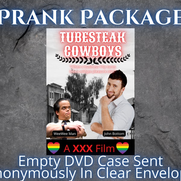 DVD Prank Package, Empty DVD Case Sent In Clear Envelope, Gag Gift, Prank, Revenge, Anonymous