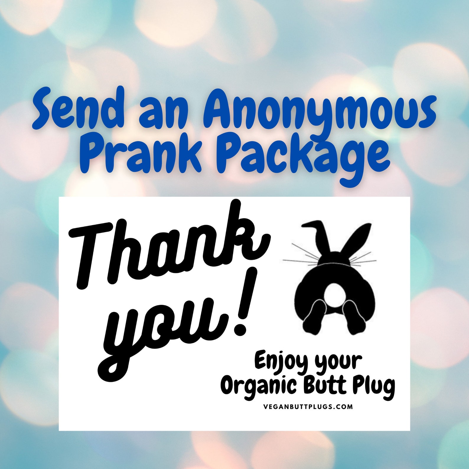 Anonymous Prank Package Vegan Buttplug Label Prank Mail Etsy UK