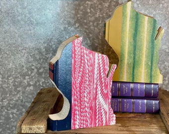 Upcycled Vintage Cut Book Decor - Wisconsin