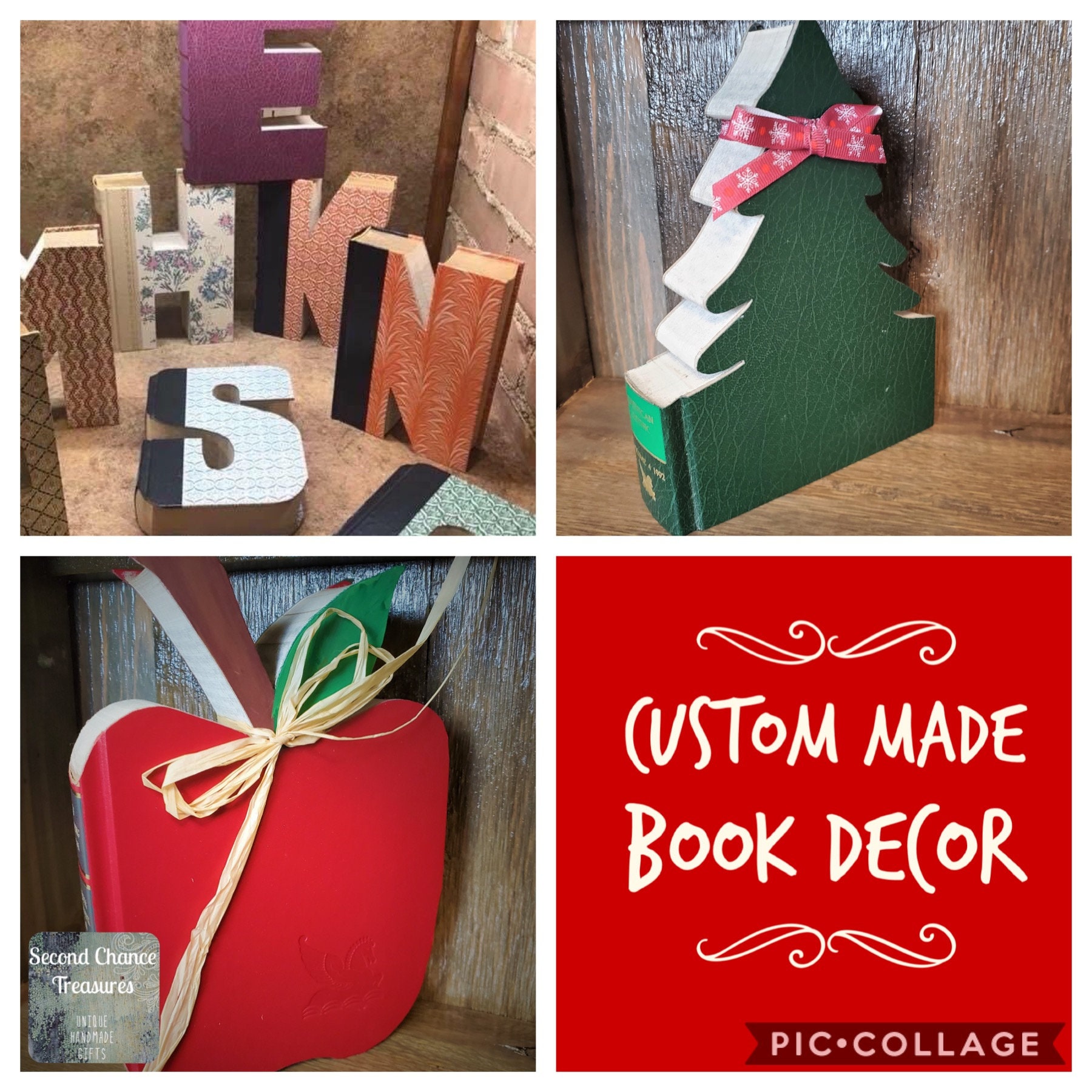 Custom Made Book Decor Etsy