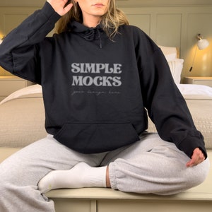 Gildan 18500 Mockup | Gildan Black Hoodie Mockup | Sweatshirt Model Mockup | Gildan Black | 18500 Black | Gildan Hoodie | Simple Mockup