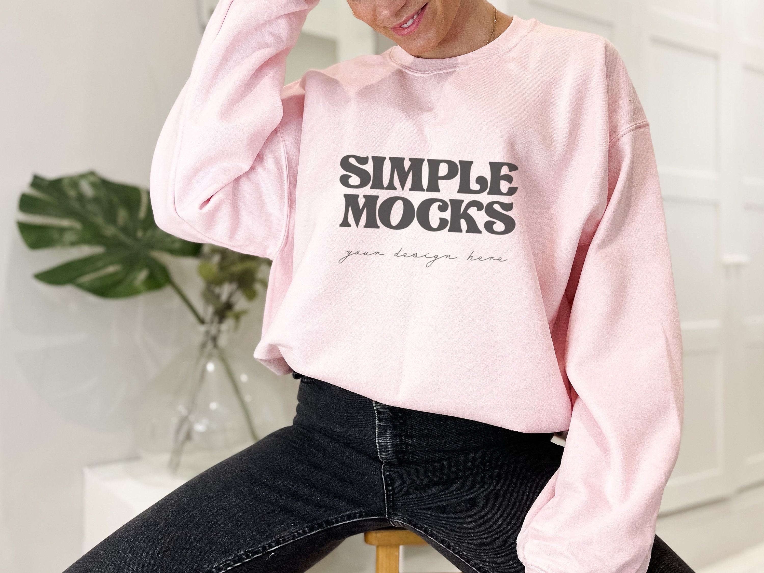 Gildan 18000 Mockup Gildan Light Pink Sweatshirt Mockup - Etsy